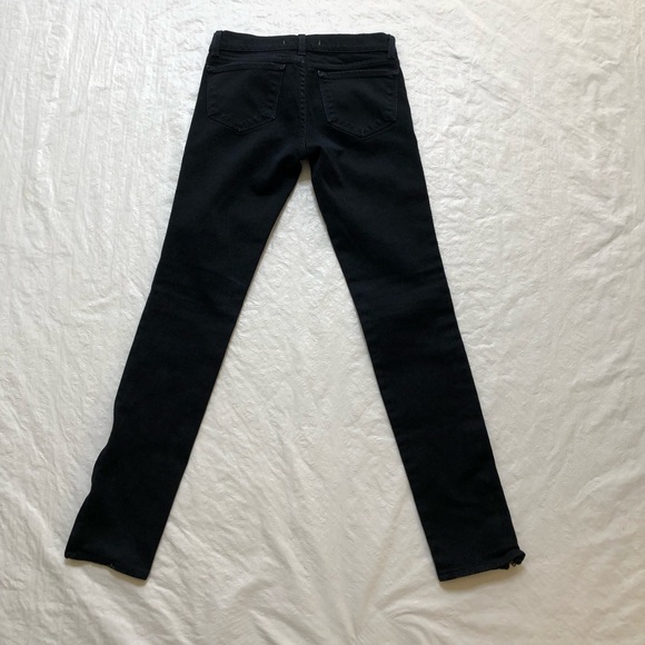 J Brand 9612 Noir Black Skinny Zip Ankle Jeans 25 - Picture 3 of 13